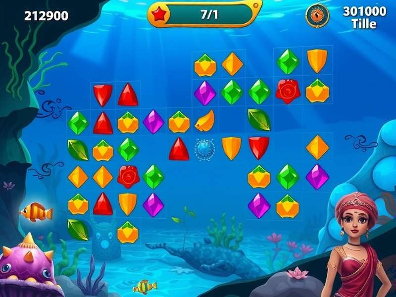 Ocean Gems Of India gameplay screenshot showing underwater environment